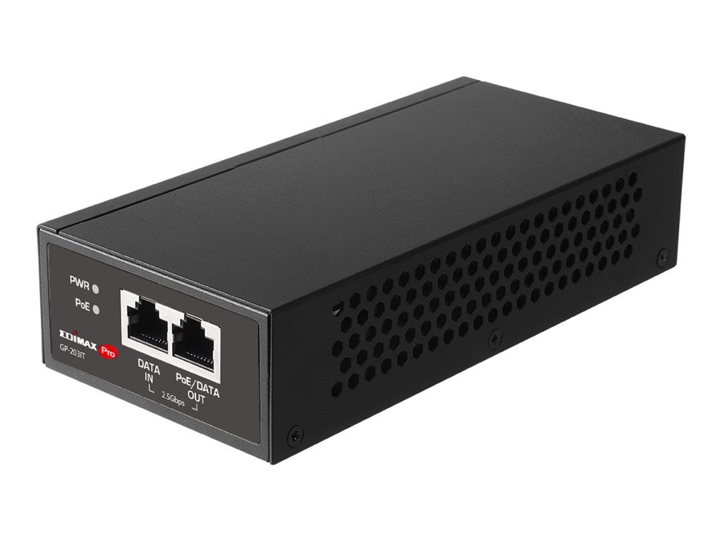 Edimax Pro PoE injector AC 100-240 V 90 Watt output connectors: GP-203IT