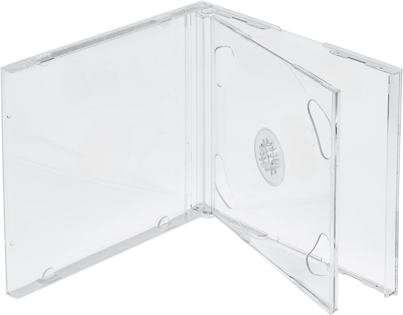 2x STANDARD Double CD Jewel Case 2-Disc with Tray 10.4mm (2 CD) Lots Clear Cover
