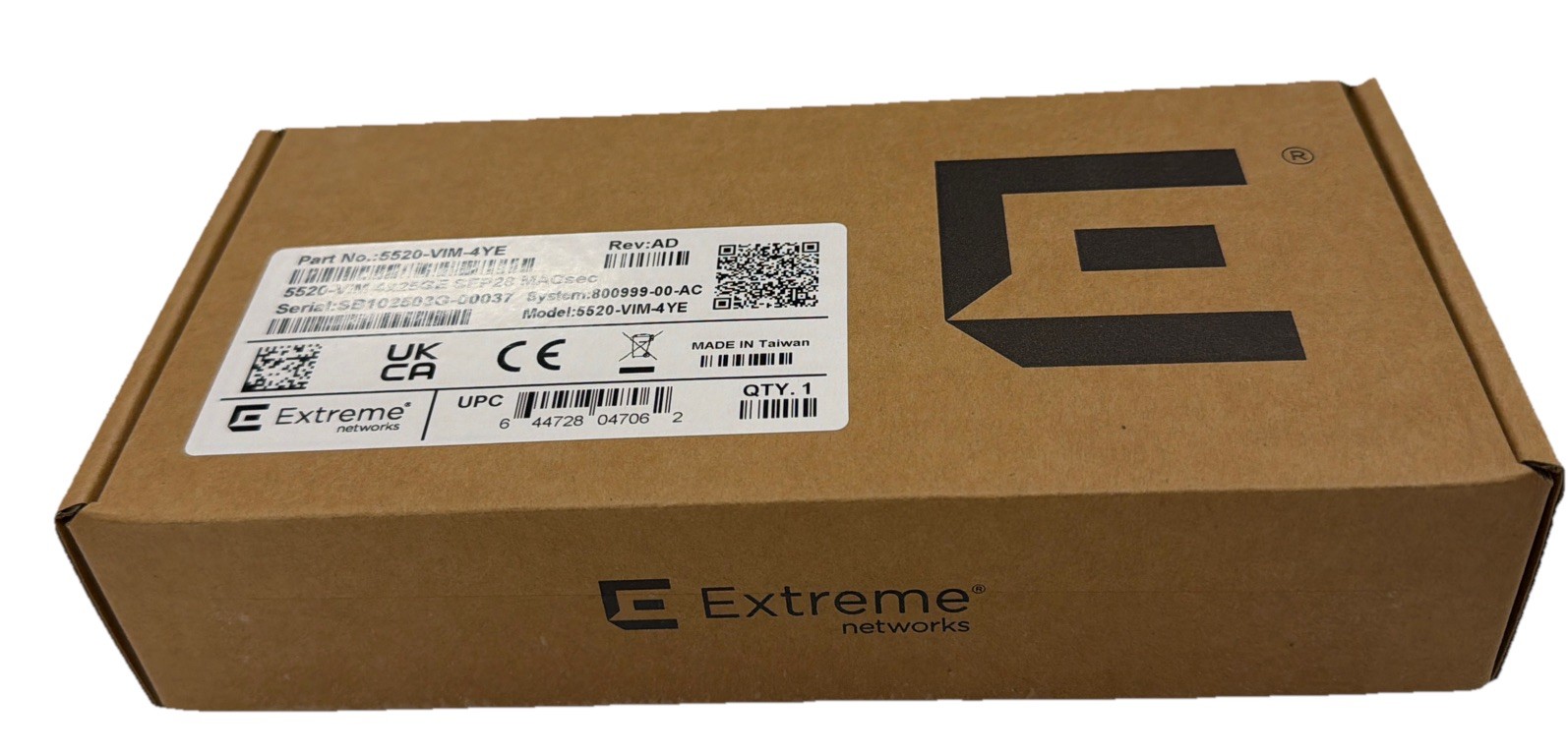 Extreme Networks, 5520-VIM-4YE 5520 Interface Module 4 x 25GE SFP28 MACsec