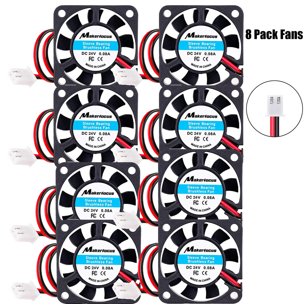 8 Pack4 0x40x10mm Cooling Case Fan 4010 24V DC 40mm Mini Silent 3D Printer 2-Pin