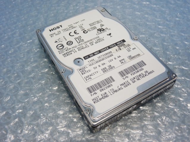 1NWN // HGST HUC106060CSS600 600GB 2.5-inch SAS HDD 10K(10000)rpm 6Gb 15mm // HI