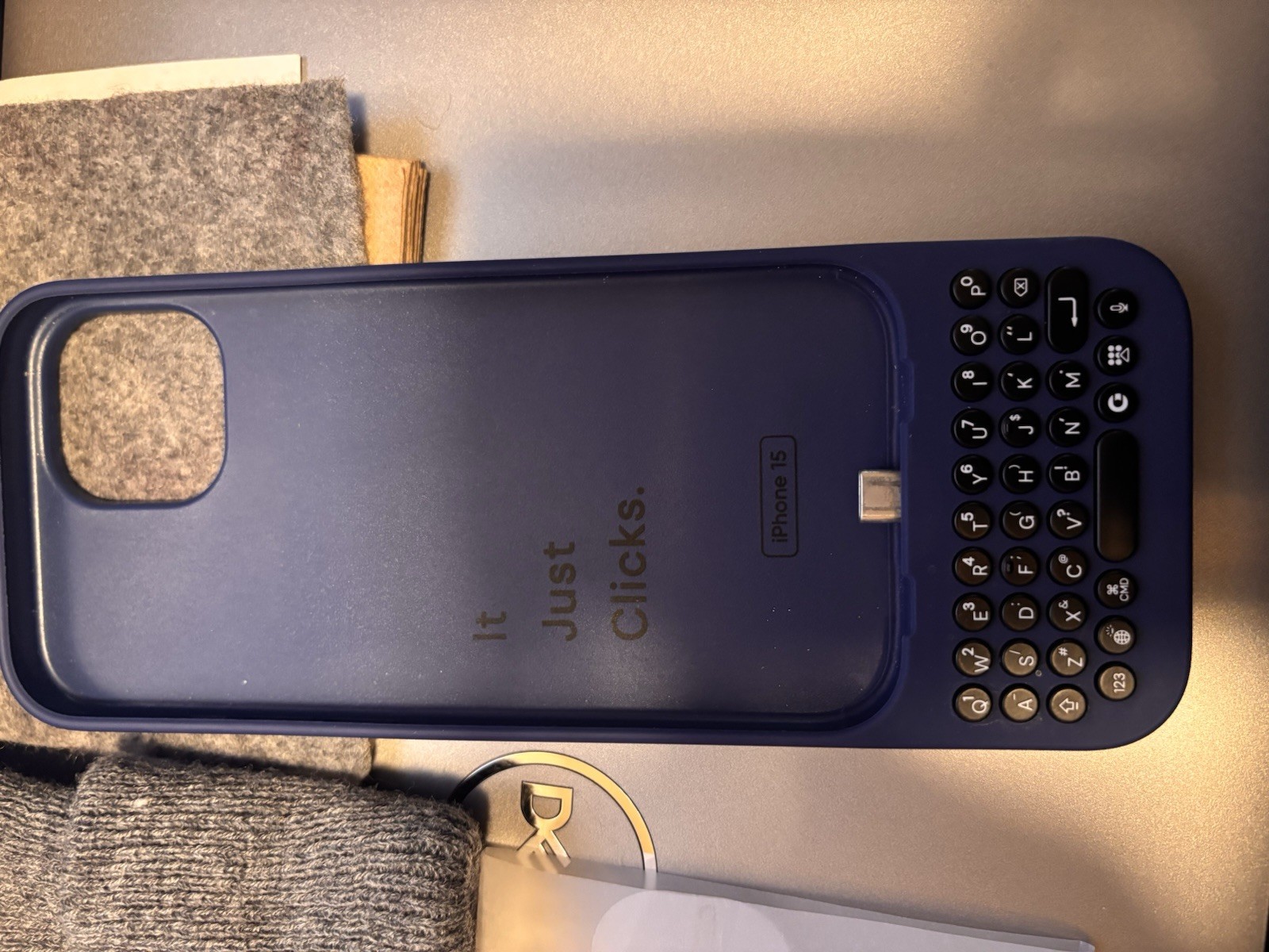 Clicks Keyboard For iPhone 15 | Blue