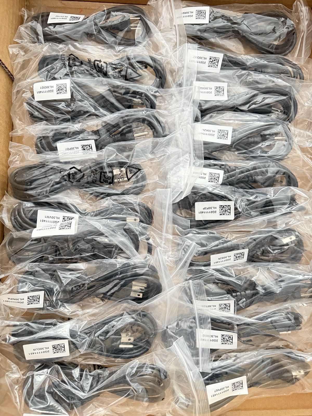 Lot of 20 Genuine Dell 2G01111451 Three Pronged Power Adapter Cable Cord 6 Feet