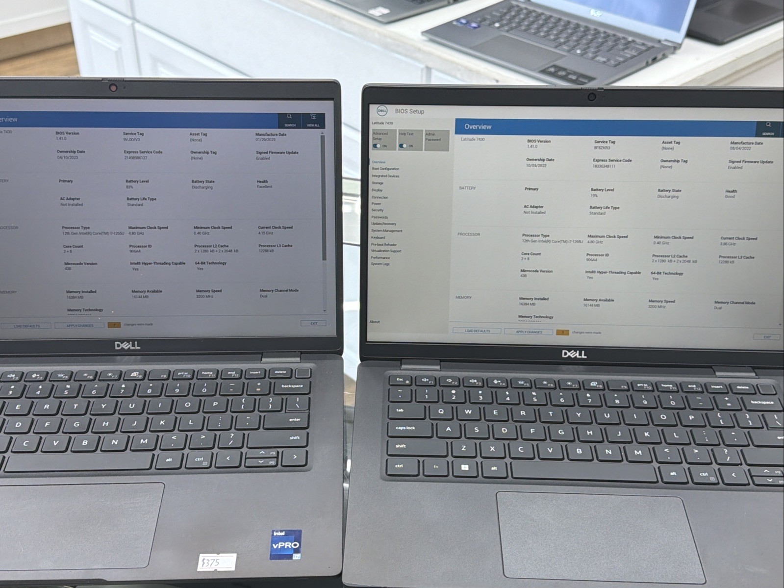 Lot of 2 Dell Latitude 7430 i7-1265U 16GB 512GB NVMe SSD Windows 11 Pro AC Adapt