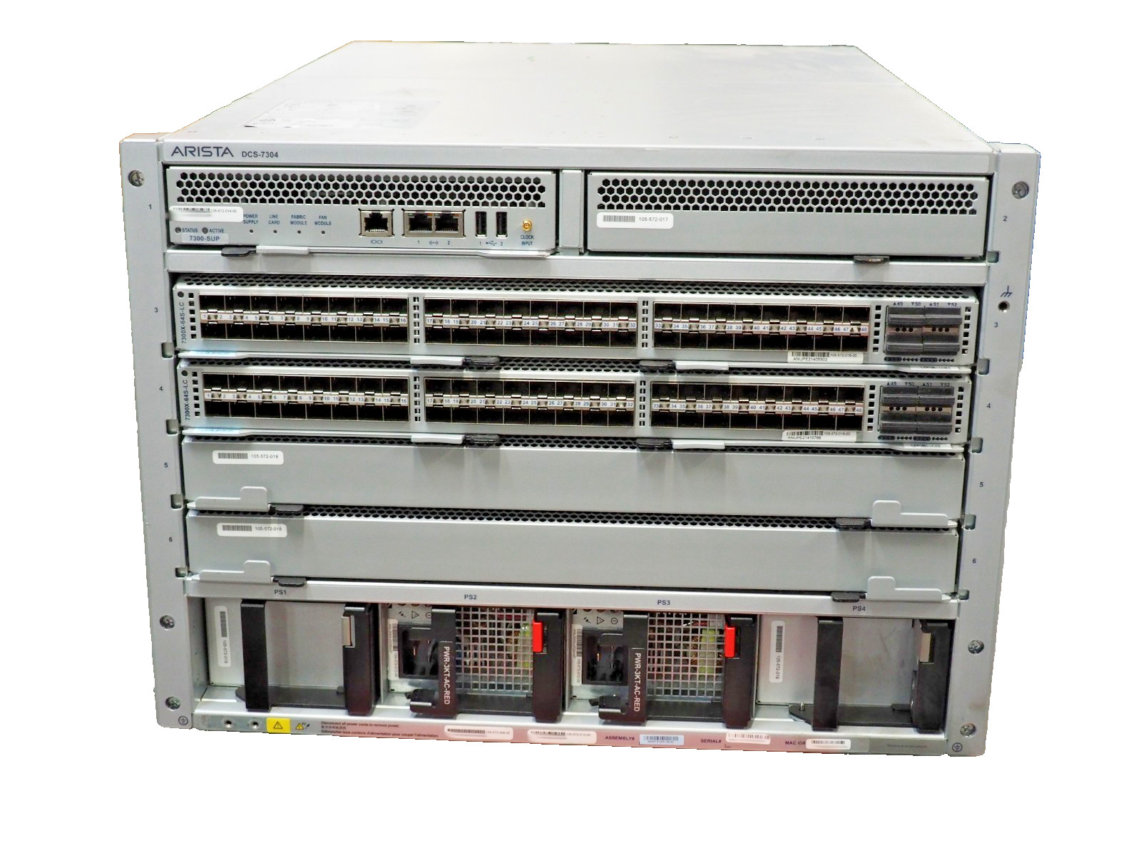 Arista DCS-7304 Data Center Switch w/2*7300X-64S-LC 48-Port,1*7300-SUP,Dual AC