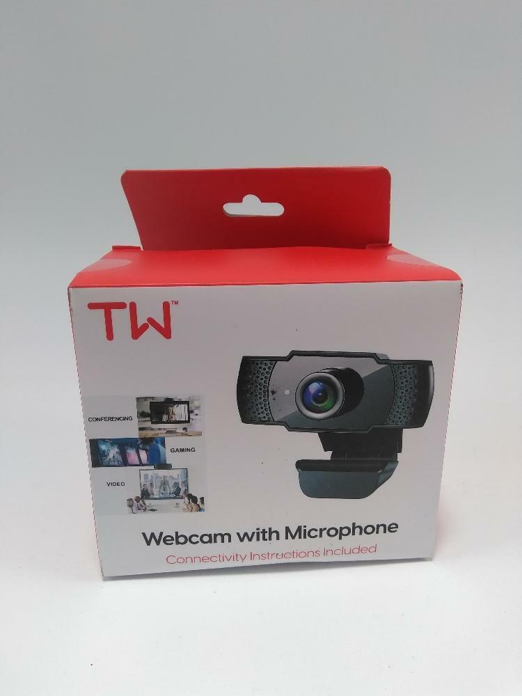 TalkWorks Webcam USB Camera with Dual Microphone High Resolution Black PC Laptop