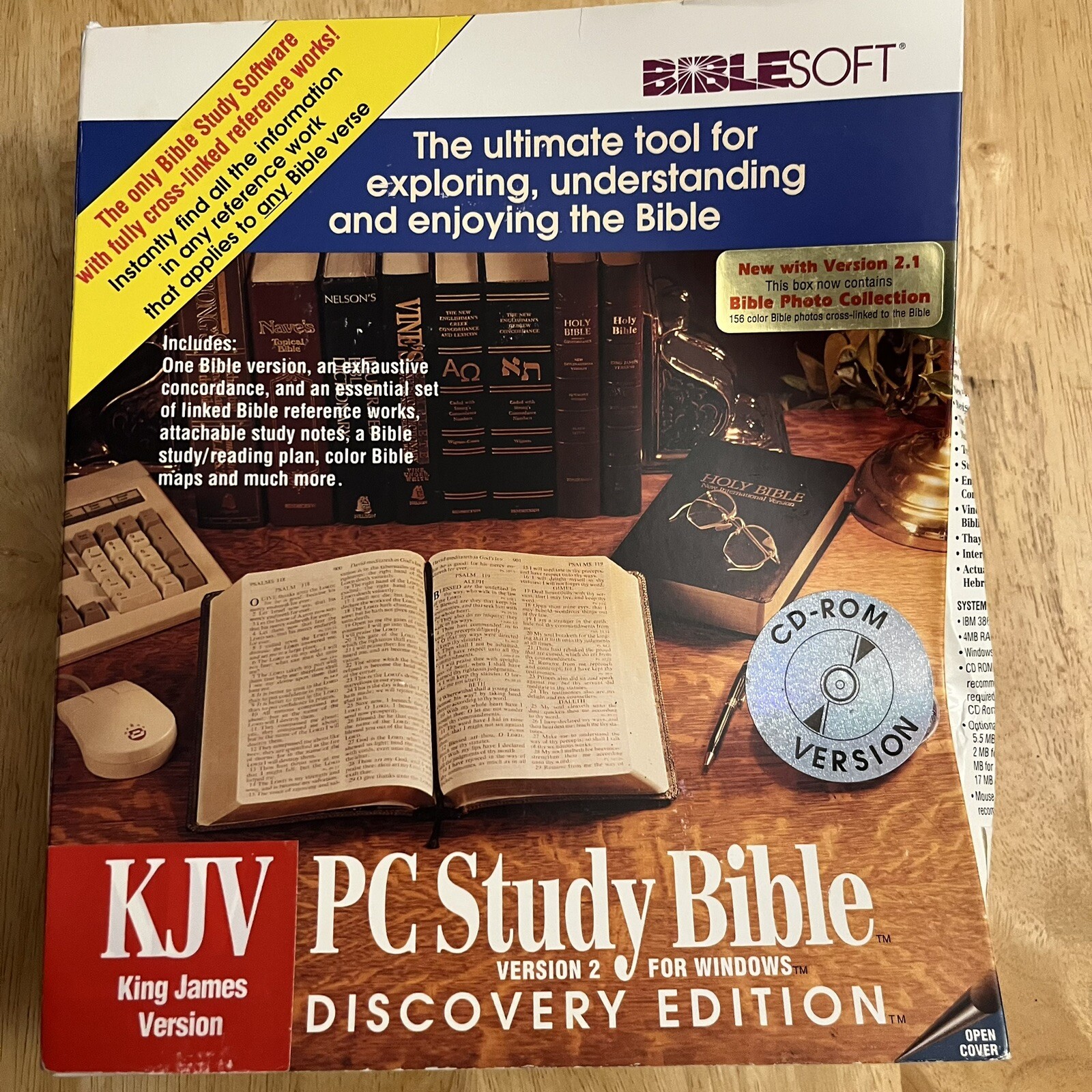 PC STUDY BIBLE for Windows NIV Translation by BibleSoft (1994) 3.5" Disks