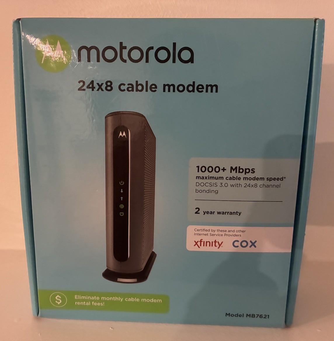Motorola MB7621 1802 V1.0 Modem 1000 MBPS 24x8 Cable - Brand New Sealed