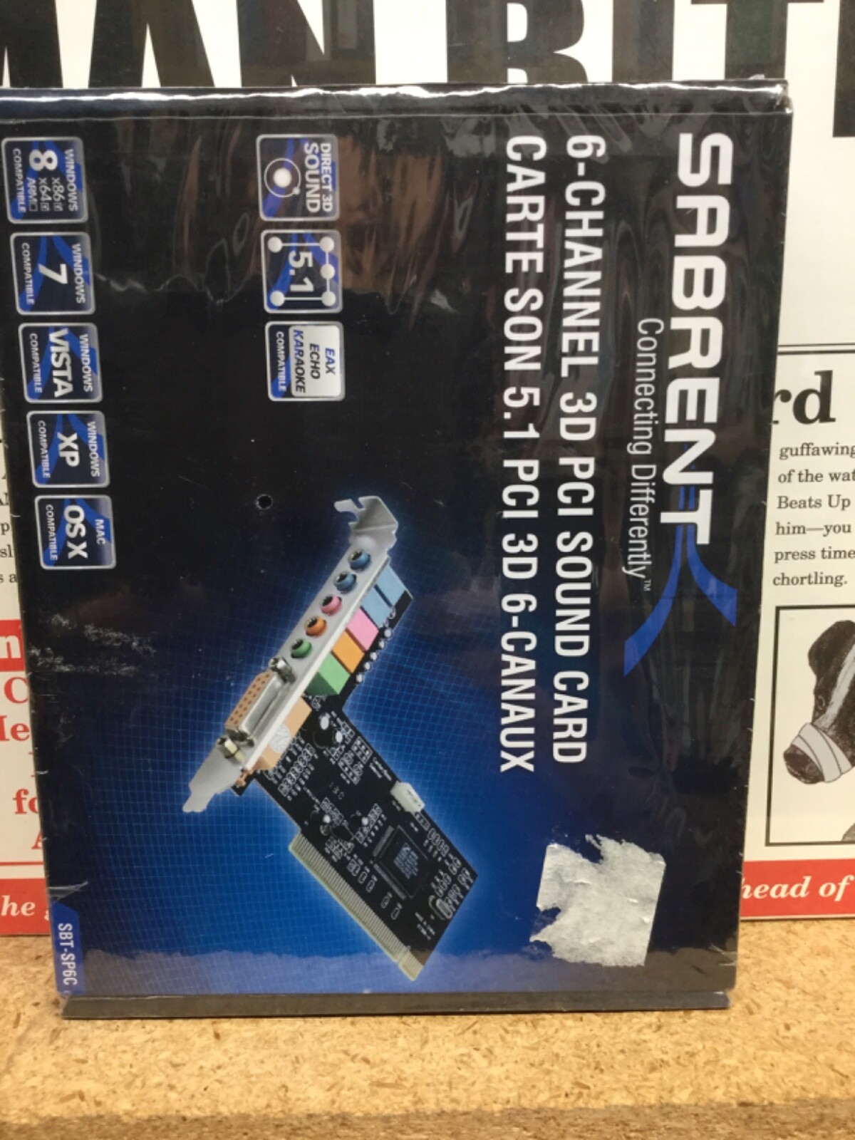 New Genuine Sabrent 6-Channel PCI Sound Card SBT-SP6C