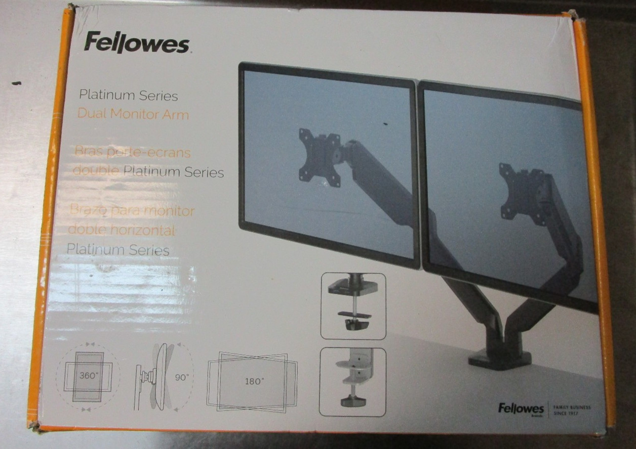 FELLOWS  PLATINUM SERIES DUAL MONITOR ARM