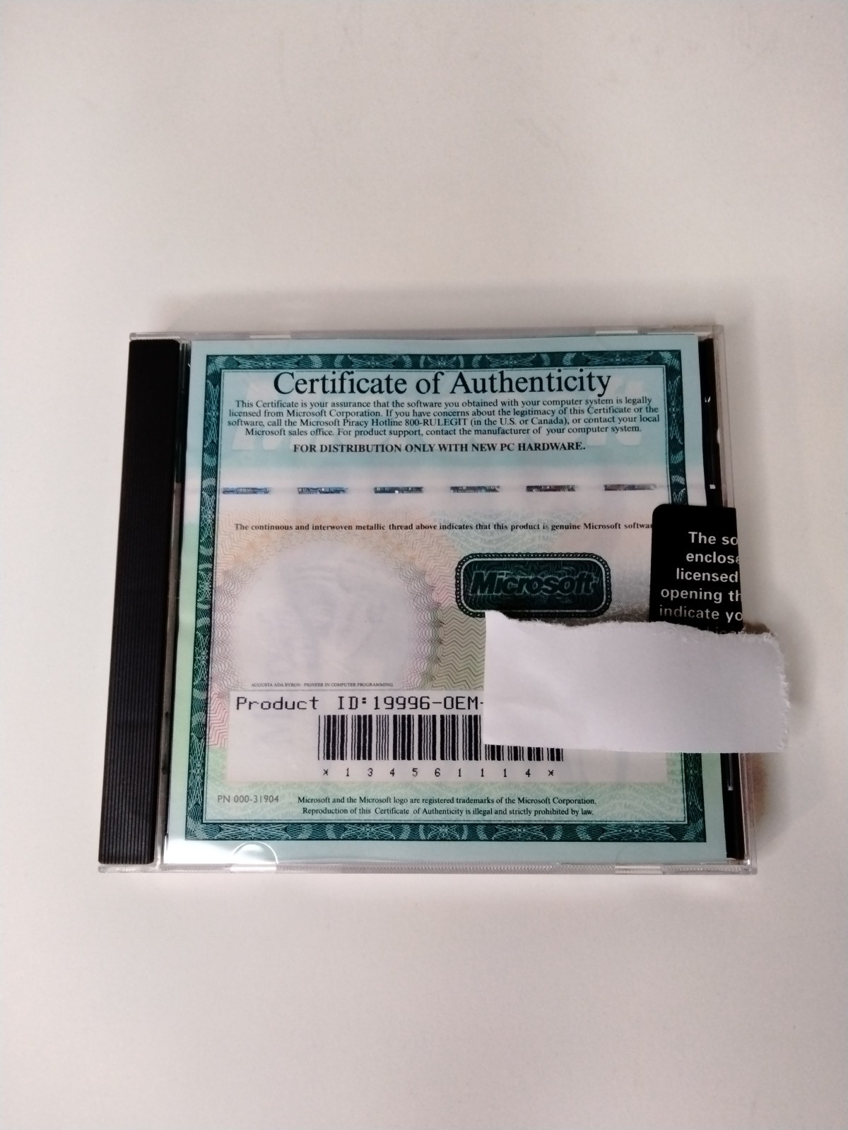 MICROSOFT WORKS 1994 - BRAND NEW & SEALED - (CD ROM) Certificate of Authenticity