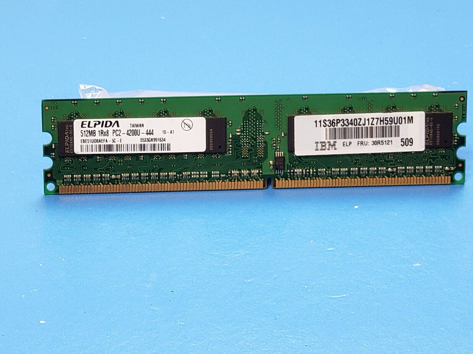 Elpida EBE51UD8AGFA DDR2-533 512MB 1Rx8 PC2-4200U Memory