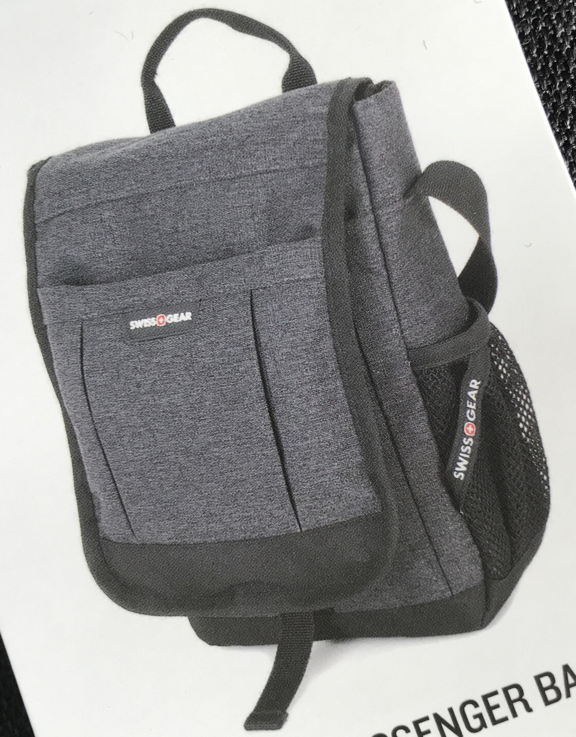 *Brand New* Swiss Gear Vertical Travel/Messenger Bag Heather Gray