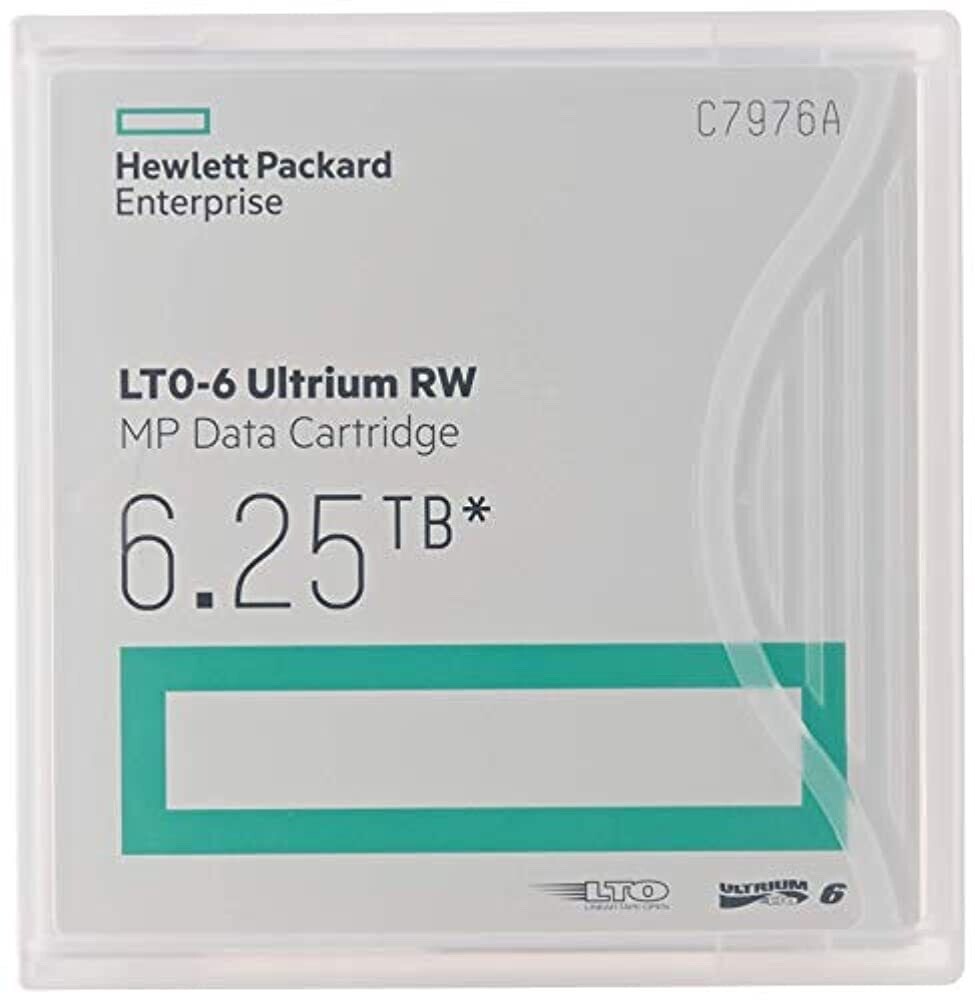 Hp C7976A LTO 6 Ultrium (2.5/6.25 TB) MP RW Data Cartridge MPN: C7976A