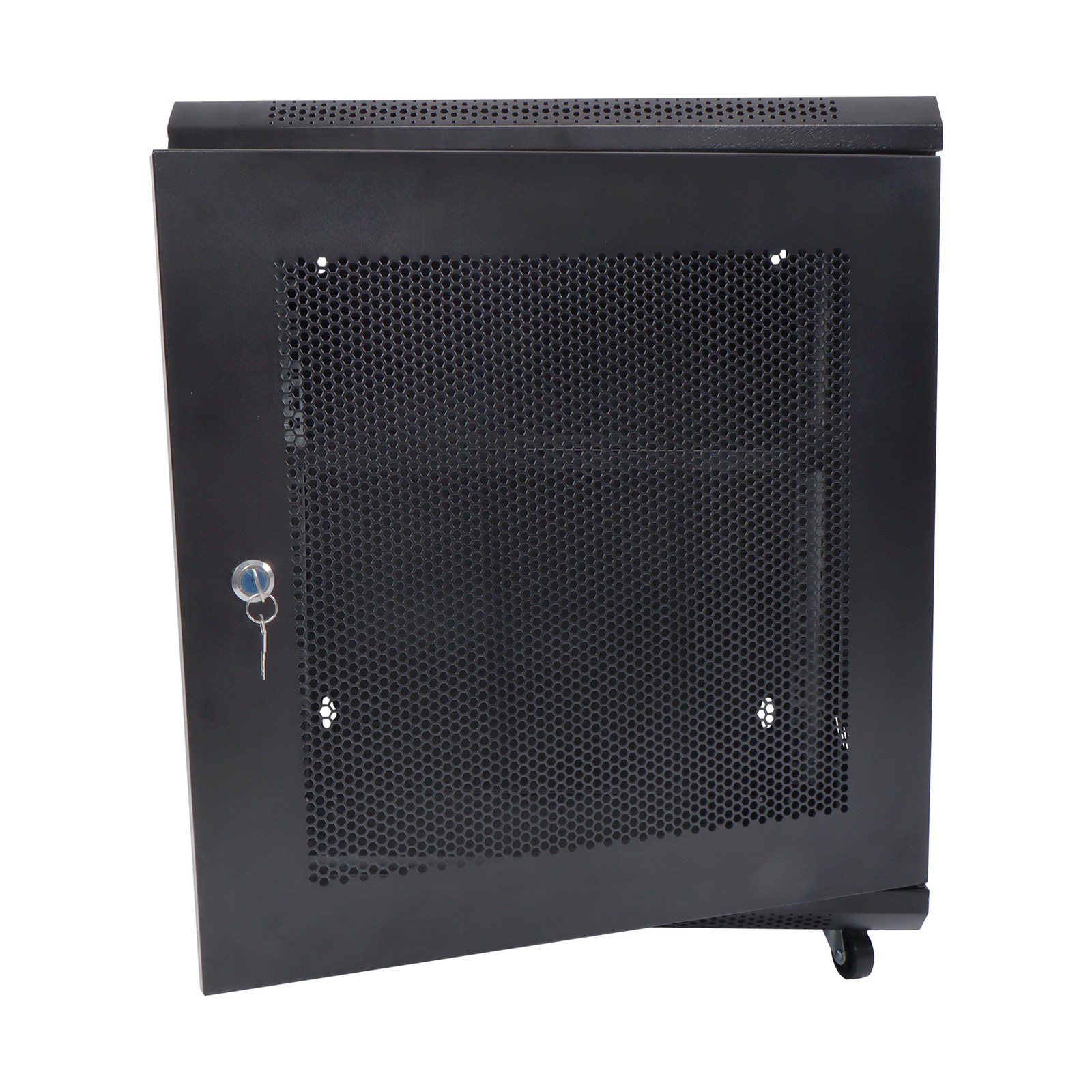 Secure 12U Wall Mount Server Rack Cabinet with Locking Door, 15.5'' Deep