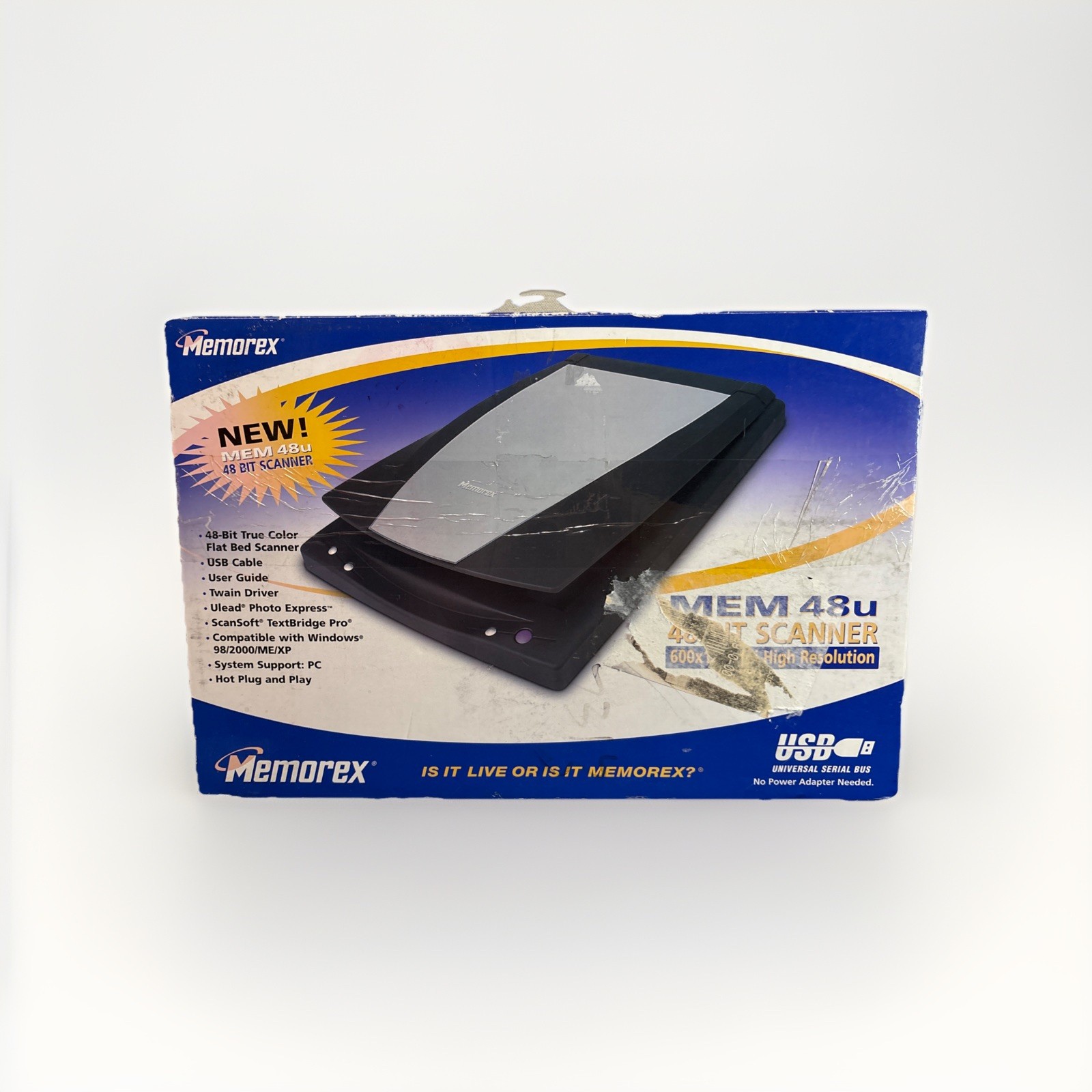 NEW Memorex  MEM48U Ultra-slim Flatbed 48-Bit True Color USB Scanner 600x1200dpi