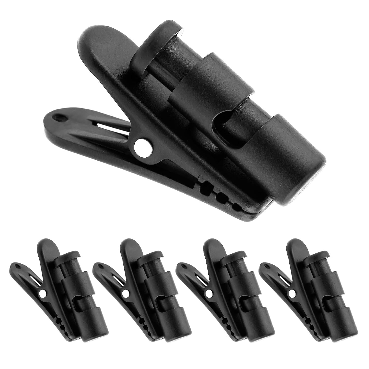 5uds Clips para Cables de Auriculares, Color Negro Abrazaderas Cable de Auricula
