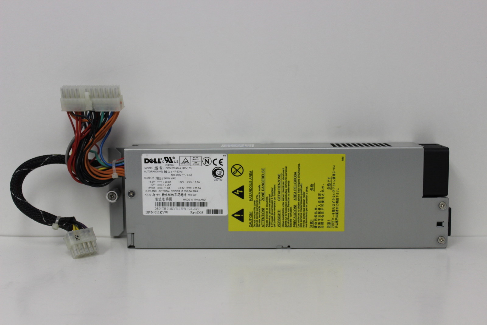 DELL 11KVW 240 WATT POWER SUPPLY PE1550 DPS-202AB A WITH WARRANTY