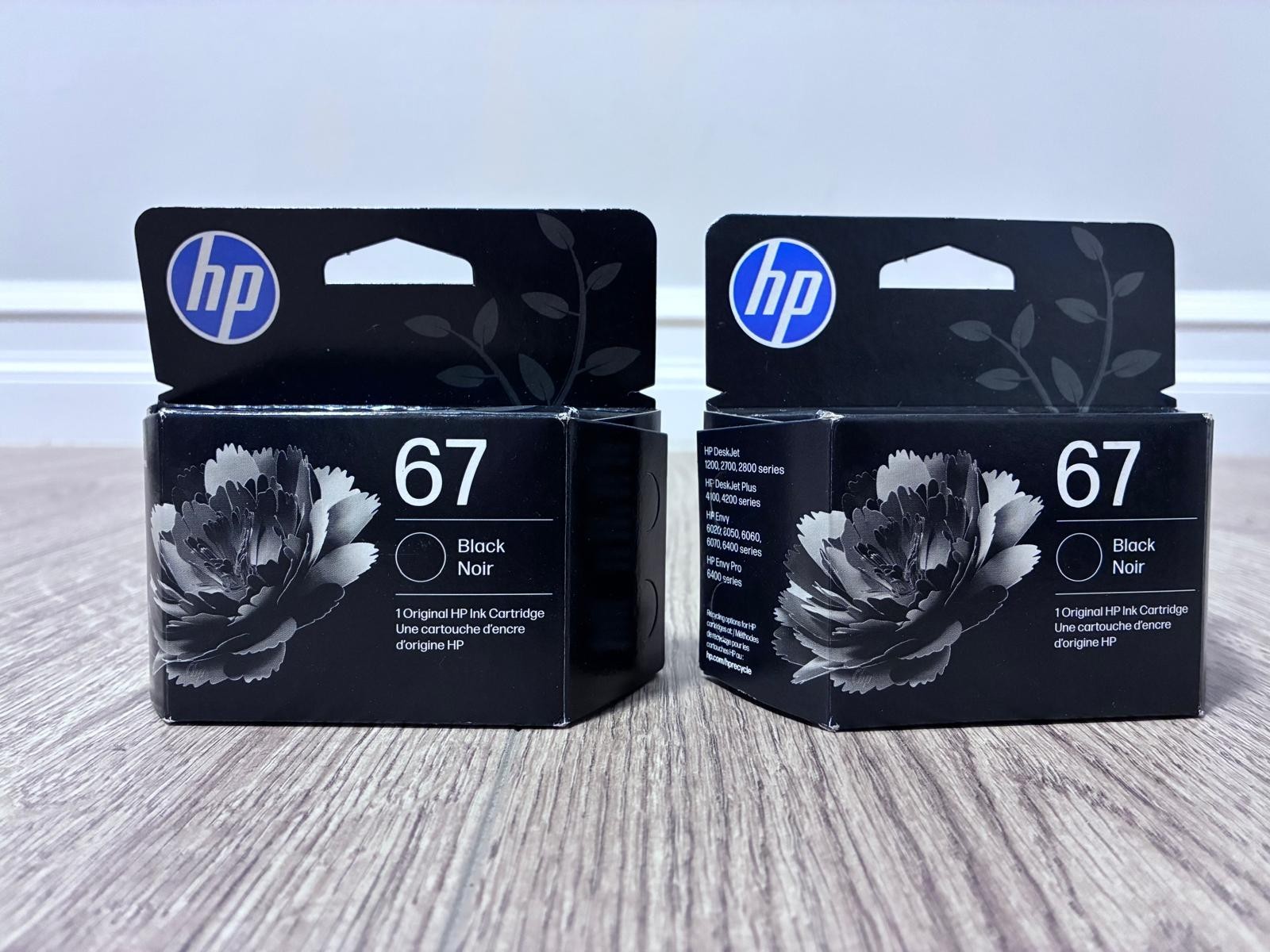 Genuine HP 67 Black Ink Cartridges ~ 120 pages 3YM56AN Original Exp 07/27 2 Pack