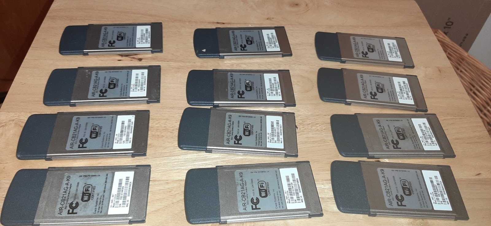 Lot of (12) Cisco Aironet 802.11 a/b/g Wireless Adapters | PN: AIR-CB21AG-A-K9
