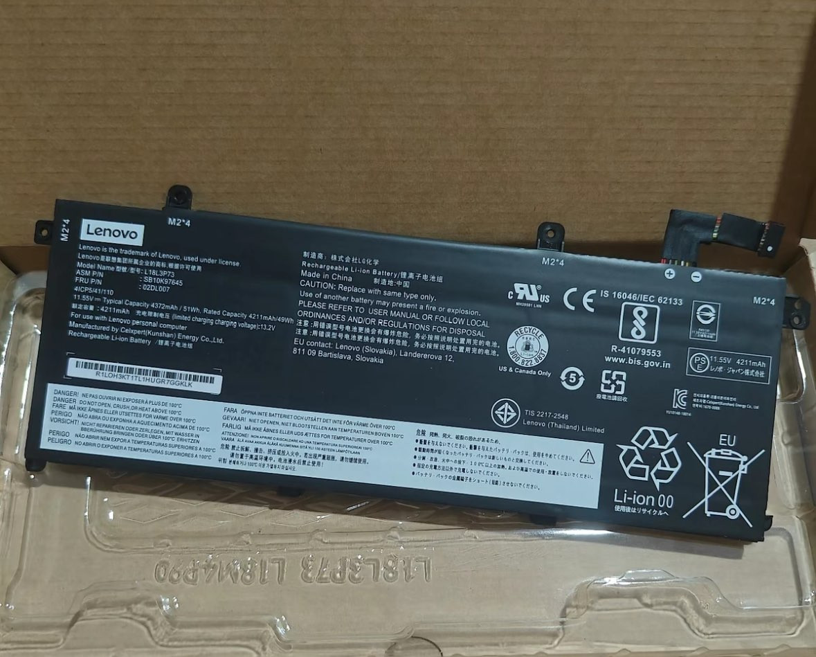 L18M3P73 Battery For Lenovo ThinkPad T490 T495 P43S T14 02DL007 SB10K976