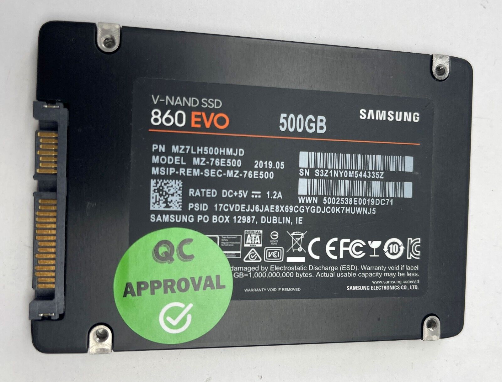 Samsung SSD 860 EVO 500 GB MZ-76E500 Solid State Drive