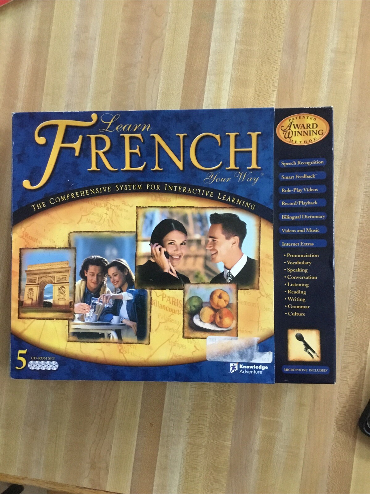 Learn French Your Way 5 Cd ROM Set Microphone Included 