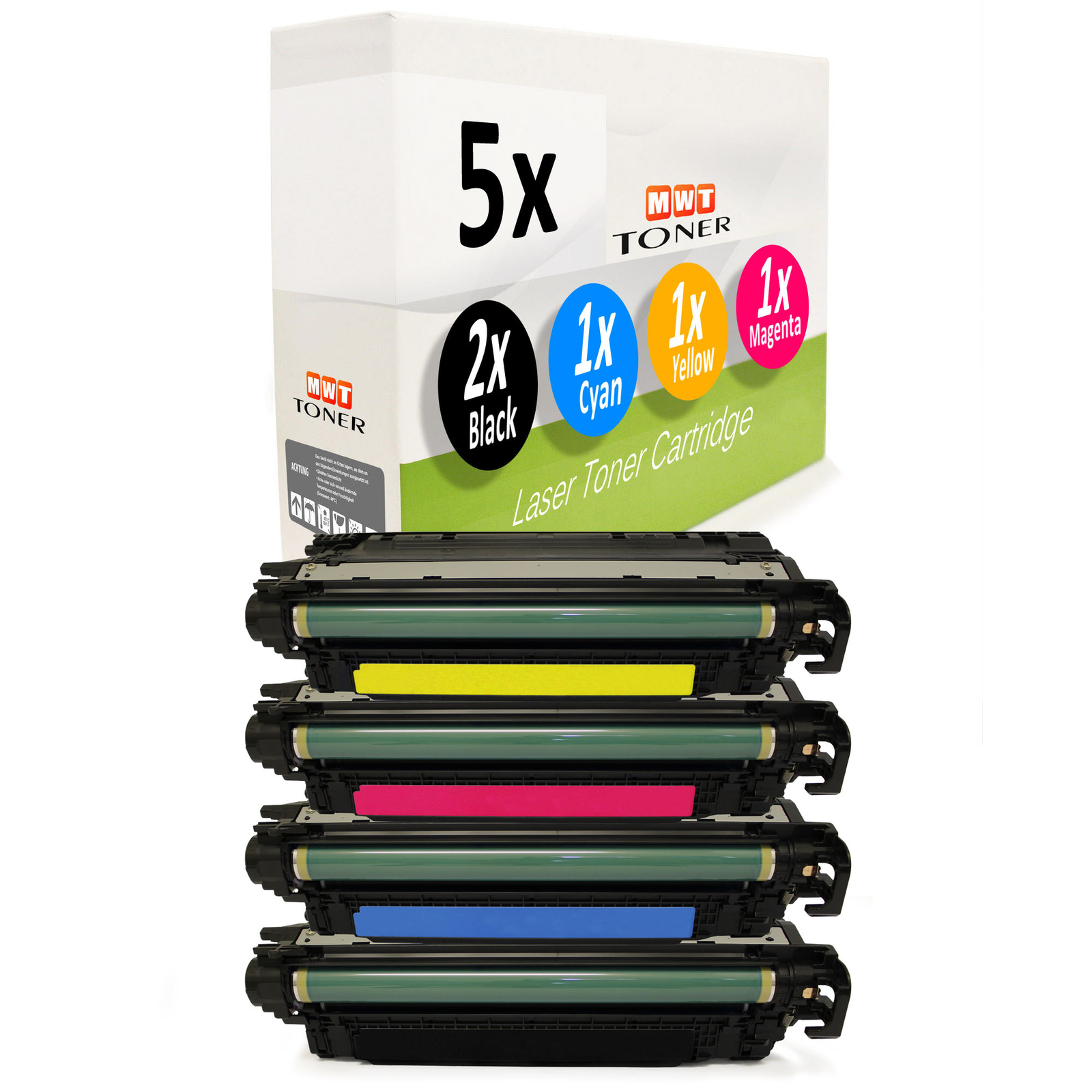 5x MWT XXL Compatible Toner Cartridge for HP Color LaserJet CP-4525-dn