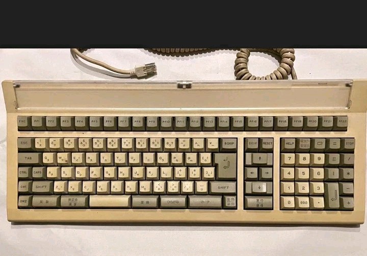 Rare Vintage NEC N5255-52A Keyboard Oval Black Switch Japanese Layout As-Is
