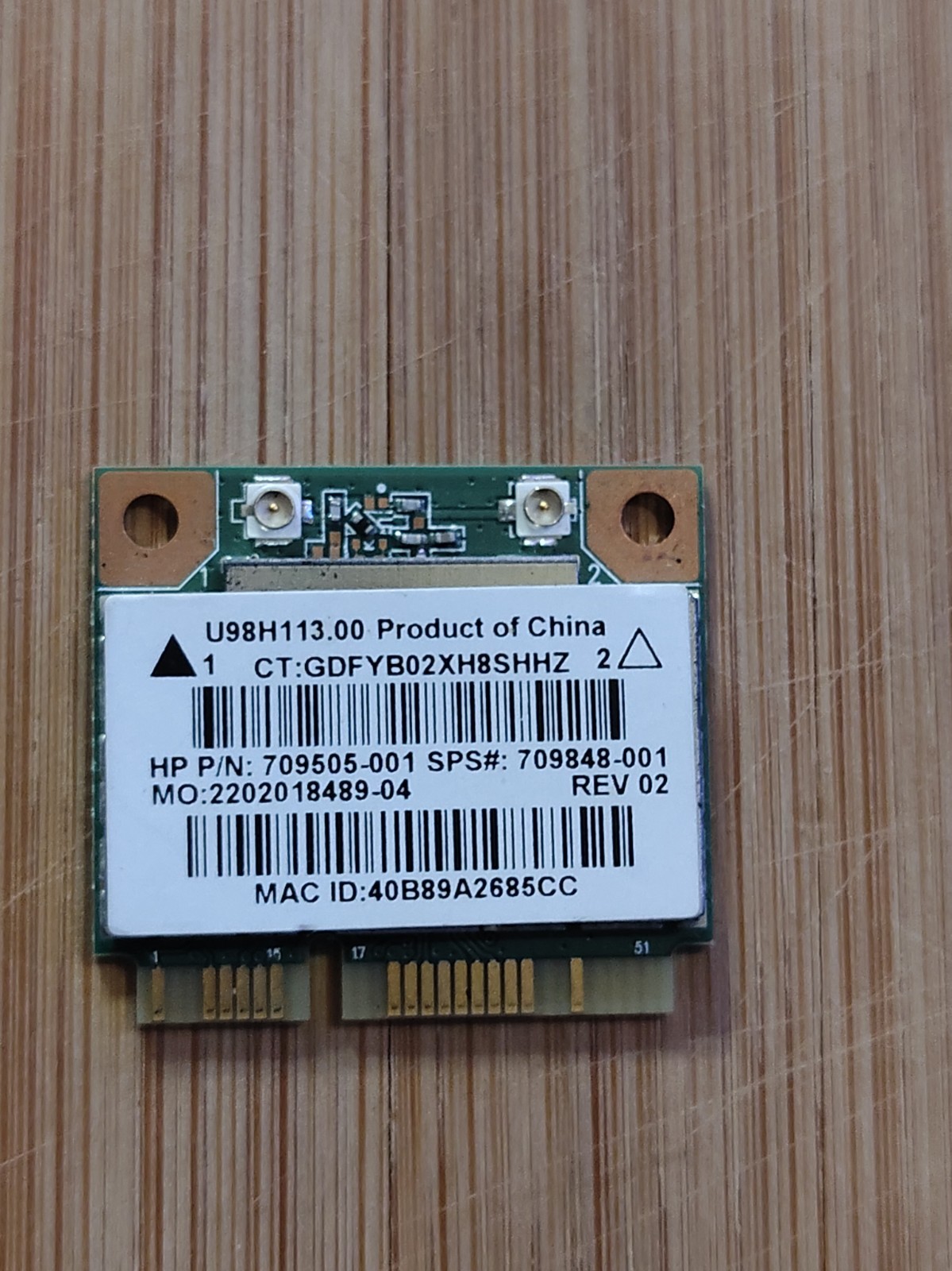 HP 15-P100dx 15-P Series Wireless Card RTL8188EE 709505-001 709848-001 (K17-98)