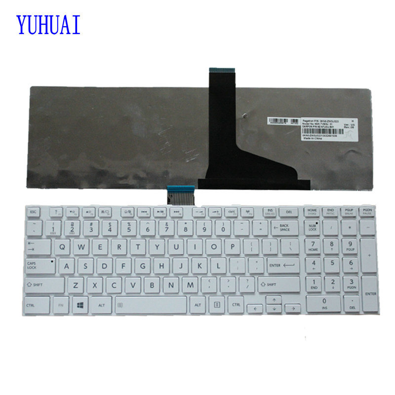 For Toshiba Satellite L850 L850D L855 L855D Qosmio X870 X875 Keyboard US White