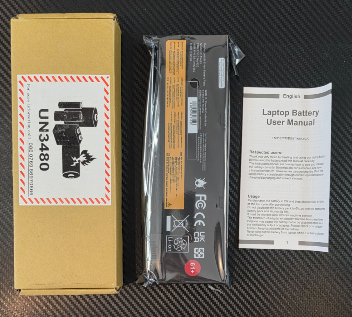 Rechargeable Li-ion Battery Pack 4400mAh /48Wh 01AV425 Compatible With ThinkPad