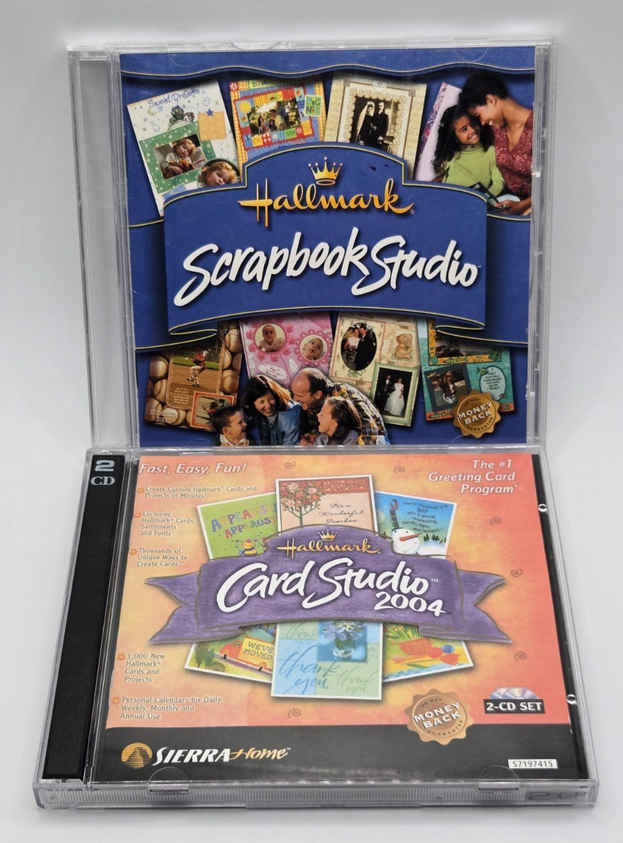 Hallmark Scrapbook Studio & Card Studio 2004 Software Window CD-ROM Sierra Home