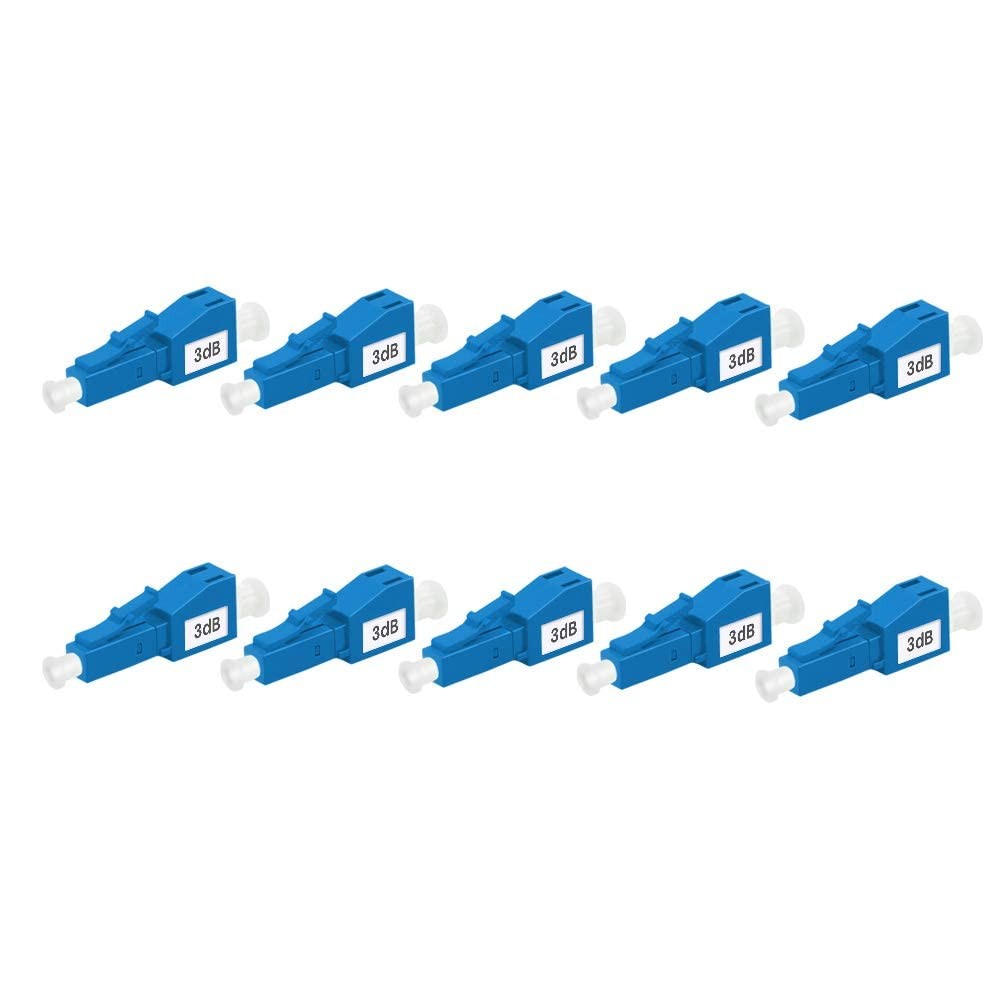 10 PCS 3dB LC Attenuator LC/UPC SM Single Mode Fixed Fiber Optic MaleFemale