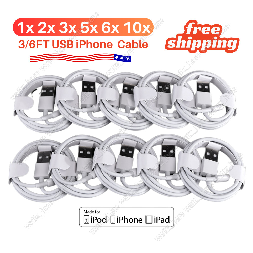 1-10X Lot Heavy Duty Sync USB Fast Charger Cable Lead For iPhone 14 13 12 11 X 8