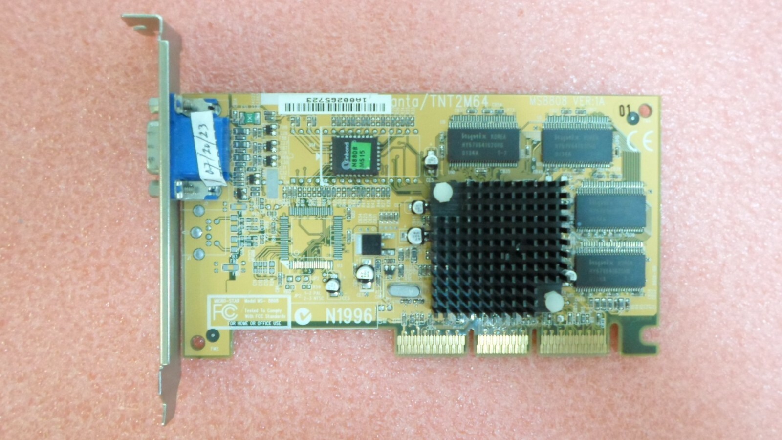 MSI VANTA TNT2M64  MS8808 VER:1A 32MB AGP Video Card 