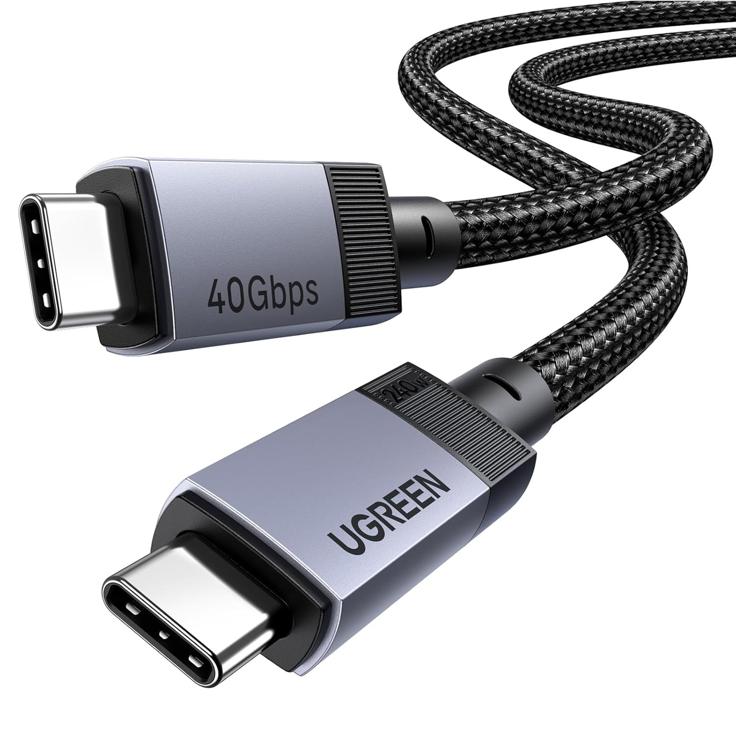UGREEN 240W USB C to USB C Cable for Thunderbolt 4/3, USB4 40Gbps, 3.3Ft