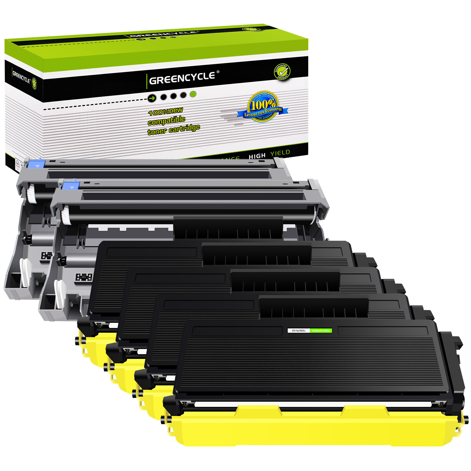 4PK TN580 Toner + 2PK DR520 Drum Fit For Brother MFC-8870DW 8470DN 8670DN 8870DW
