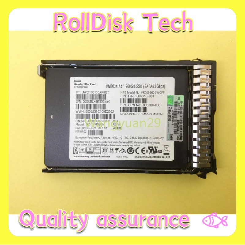 NEW HPE/Samsung 2.5" 960GB SATA 6G G10 Server SSD Replace P05980-B21 P08622-001
