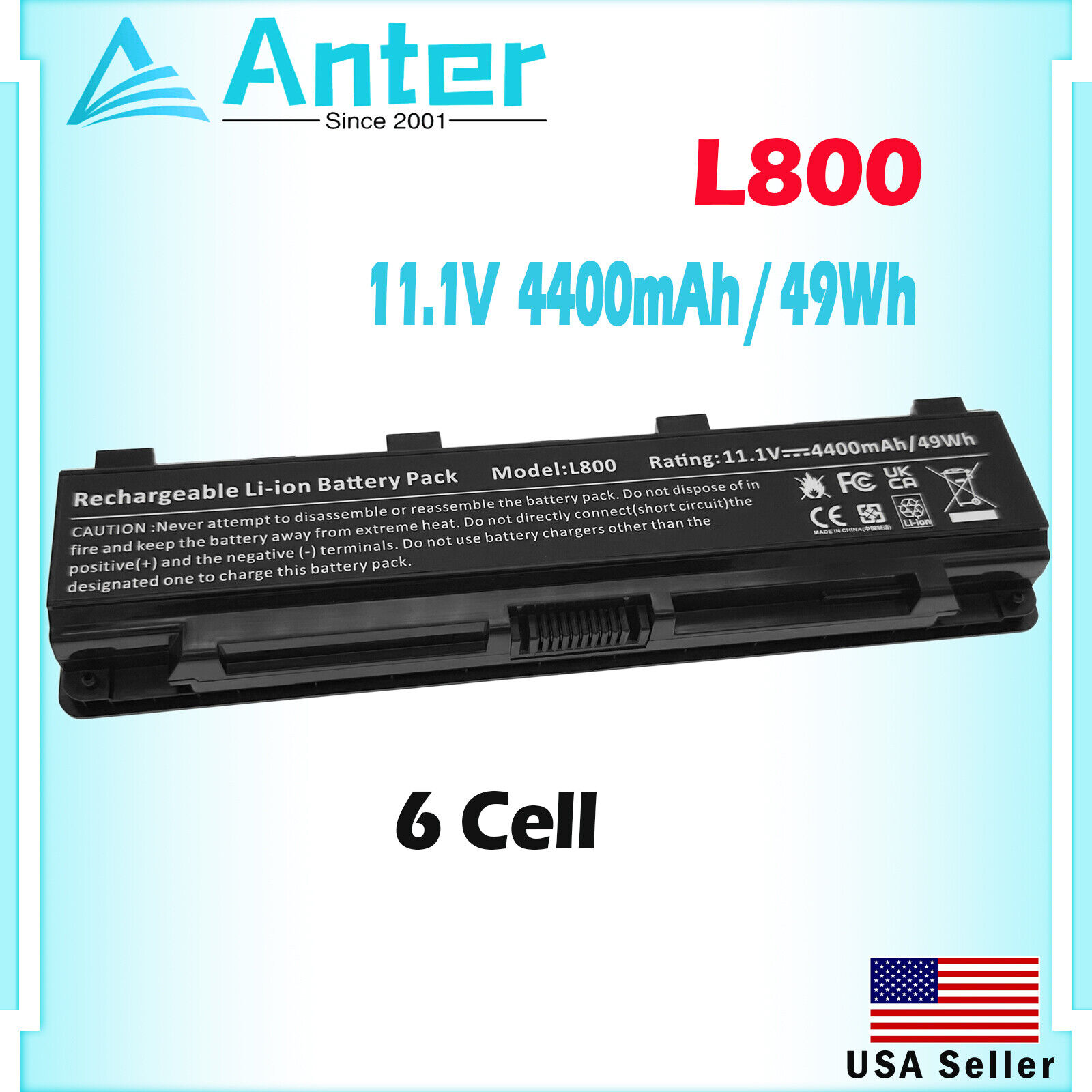 New Laptop Battery for Toshiba Satellite C55T-A5102 C55T-A5123 C55T-A5218