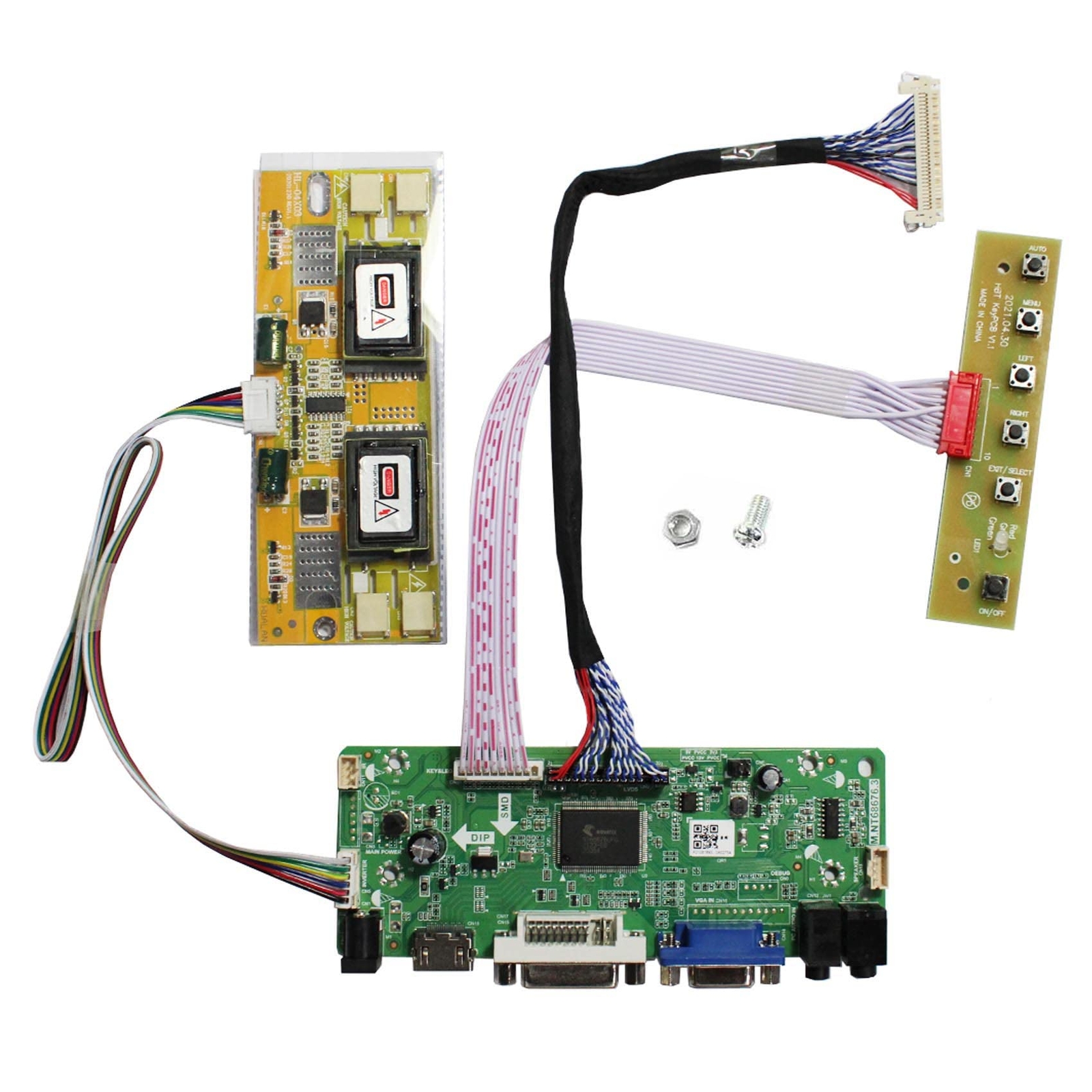 HD-MI VGA DVI Audio LVDs Controller Board 30 pin for 17" 19" 1280x1024 M170EG...