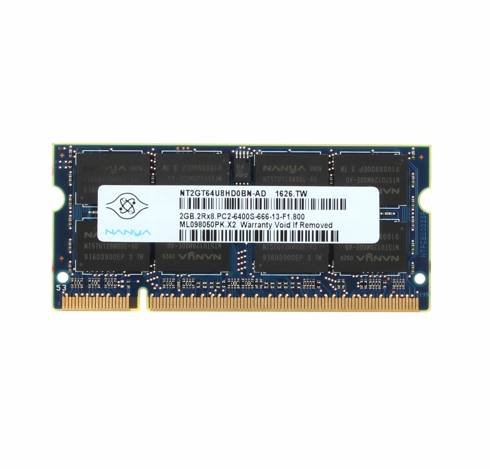 Nanya 8GB PC3-10600S 2GB PC2-6400S DDR2 DDR3 SODIMM Laptop Memory RAM 2Rx8 Lot #