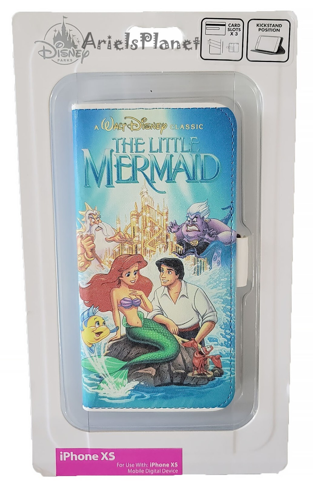 Disney Parks Ariel The Little Mermaid VHS Tape iPhone X & XS Folio Cover
