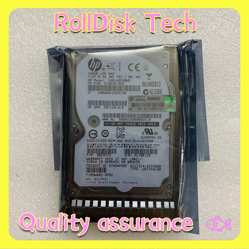 New HP 15K 146GB 6G 2.5 SAS Server EH0146 FARWD 518216-002 512744-001 Hard Drive