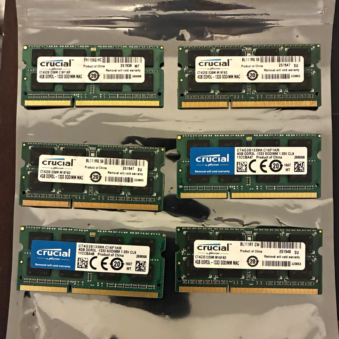 Crucial 24GB (6x4GB) DDR3L-1333 PC3L-10600 204-Pin SO-DIMM RAM