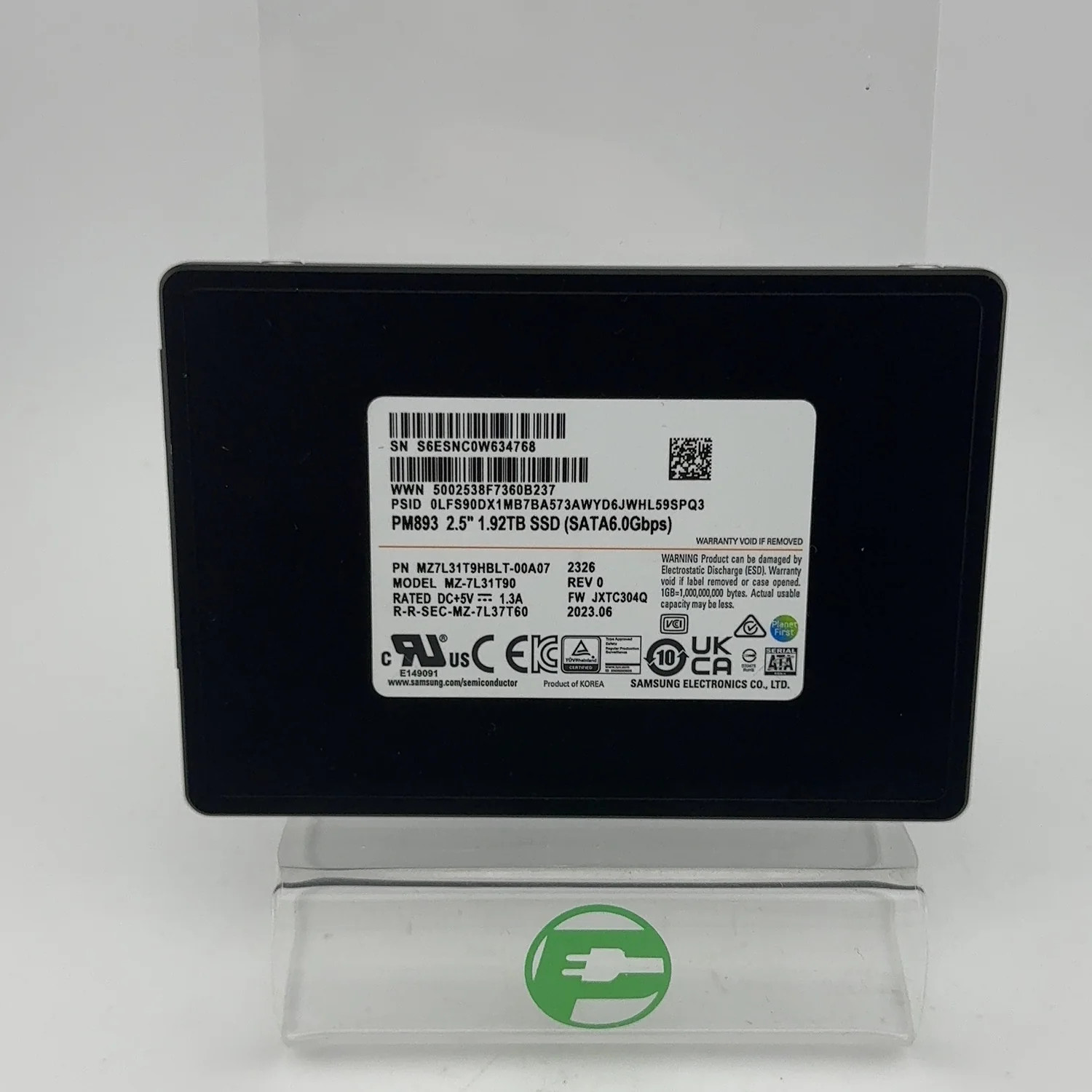 Samsung 2.5" pm893 1.92TB SATA III 6Gbps SSD MZ-7L31T9HBLT