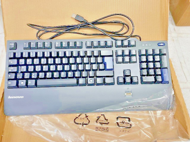 Rare+Vintage+Legacy Lenovo French Canadian USB Keyboard Prefered Pro FINGERPRINT