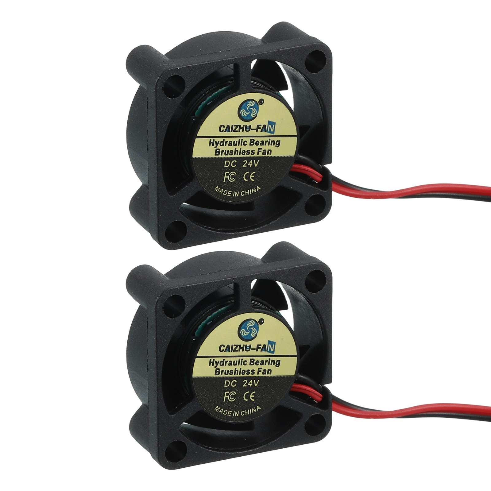 2 Pcs 3D Printer 2510 Cooling Fan, 24V 15000RPM 25x25x10mm Hydraulic Bearing