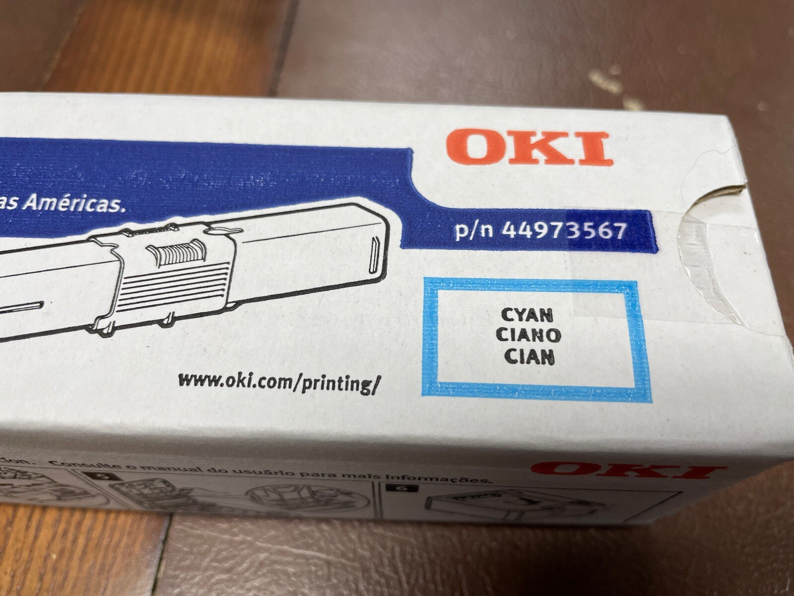 Genuine OKI Okidata MPS2731mc P/N 44973567 Toner Cartridge Cyan