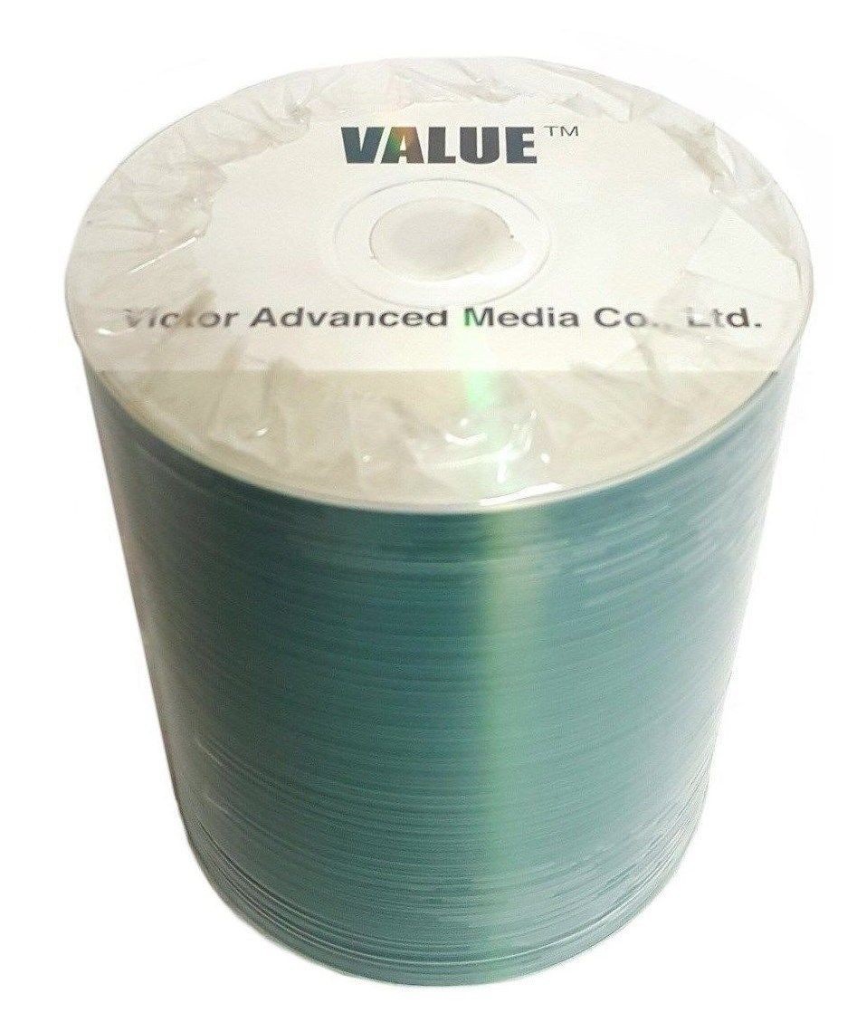 100 JVC Taiyo Yuden CMC Pro 52X White Inkjet Printable Value CD-R Disc